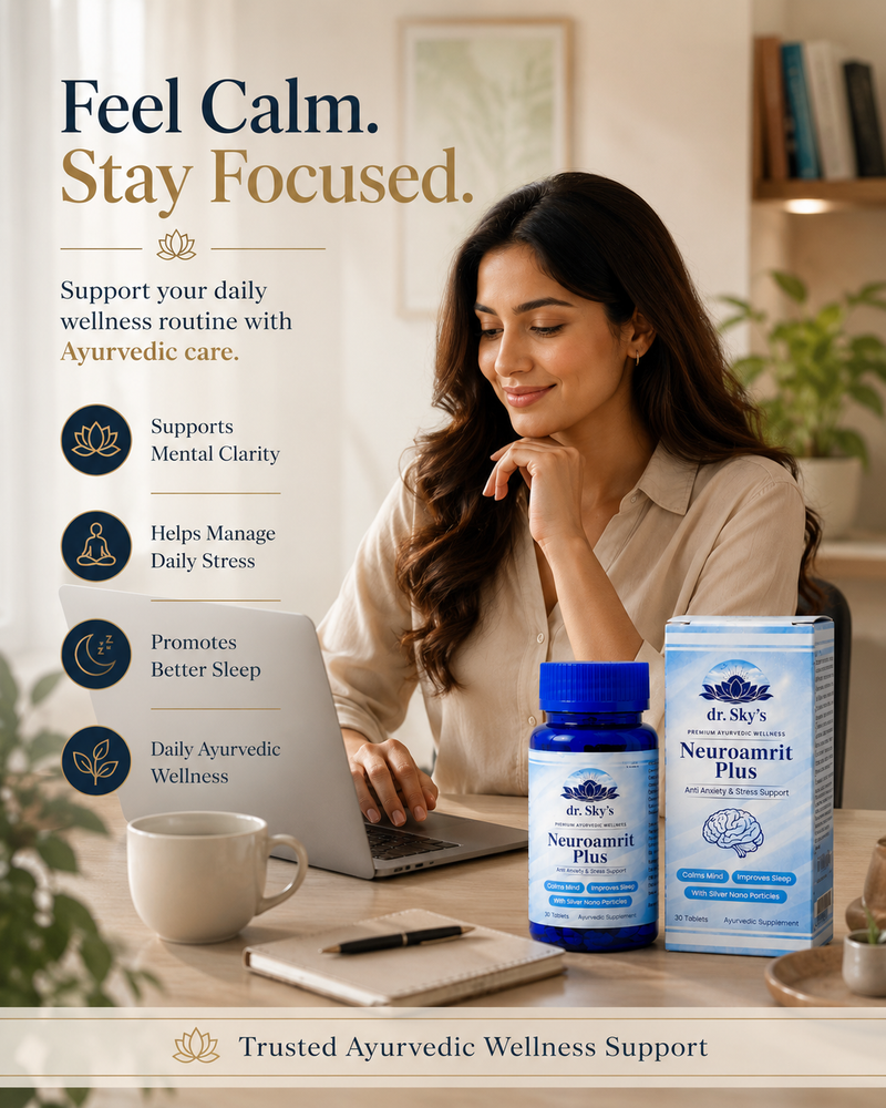 Neuroamrit Plus Ayurvedic Brain Health & Sleep Support Tablets with Ashwagandha & Brahmi