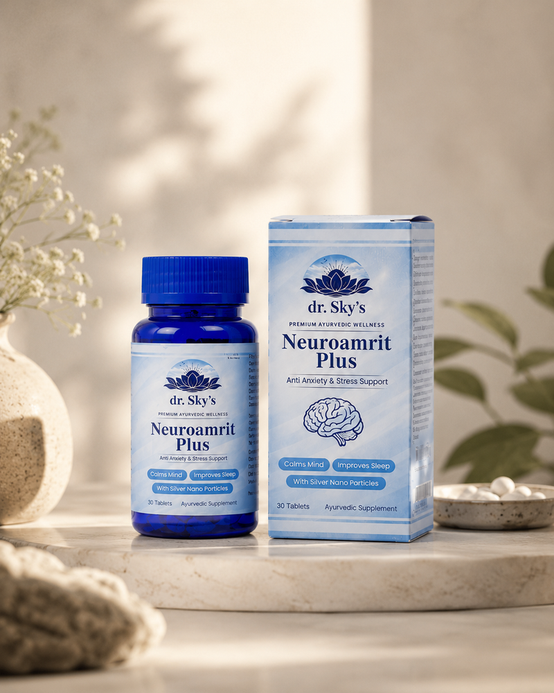 Neuroamrit Plus Ayurvedic Brain Health & Sleep Support Tablets with Ashwagandha & Brahmi